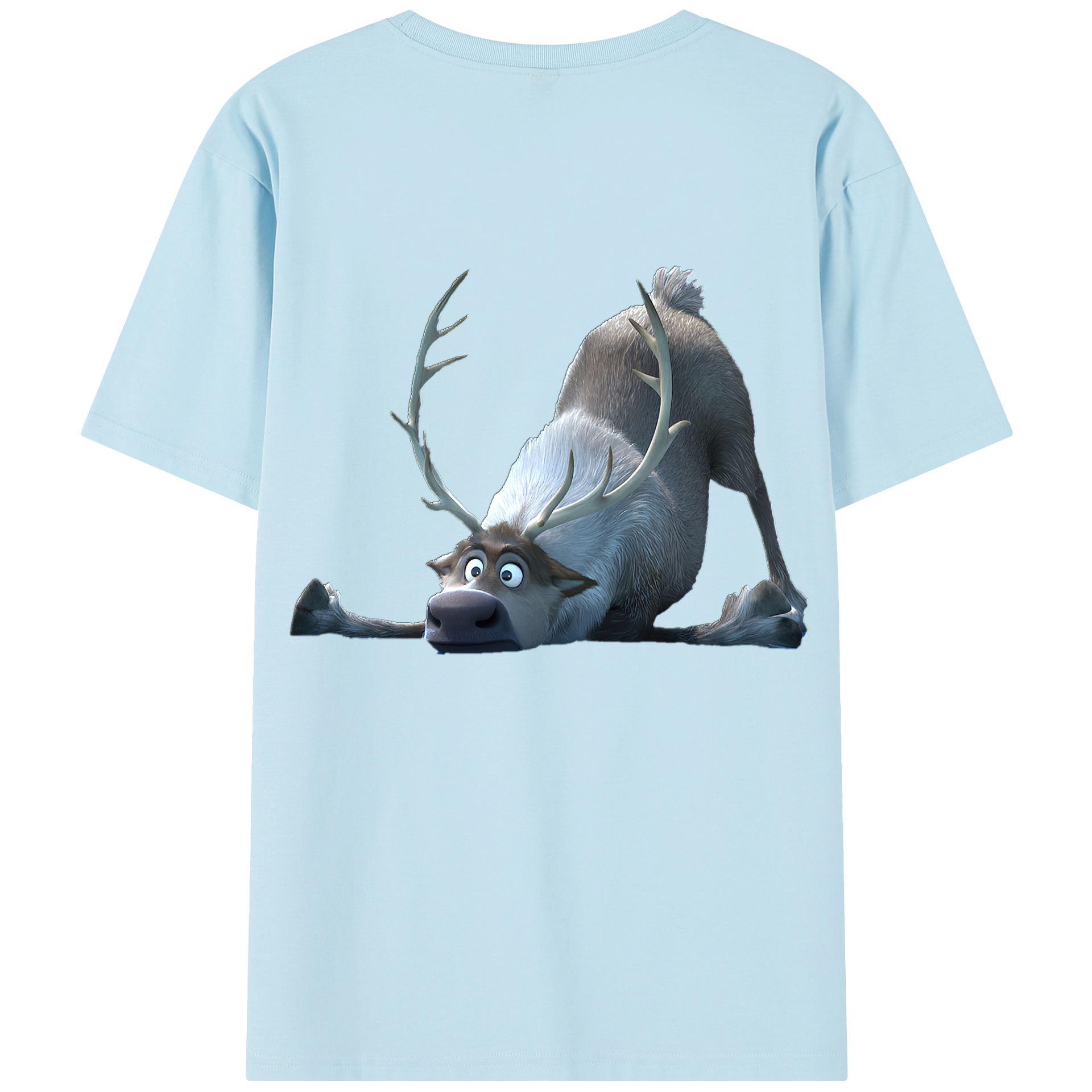 （画像用） アナと雪の女王 アンナ エルサ Frozen Anna Elsa 綿100％半袖Tシャツ（背面プリント）